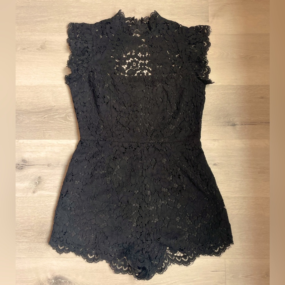 BB Dakota Priscilla Black Lace Romper - Picture 4 of 4